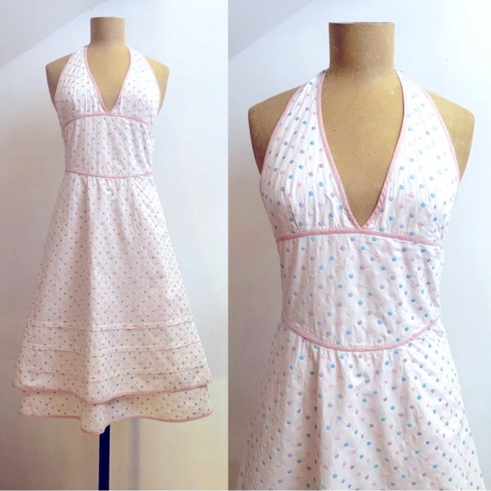 Marc Jacob’s polkadot white halter dress